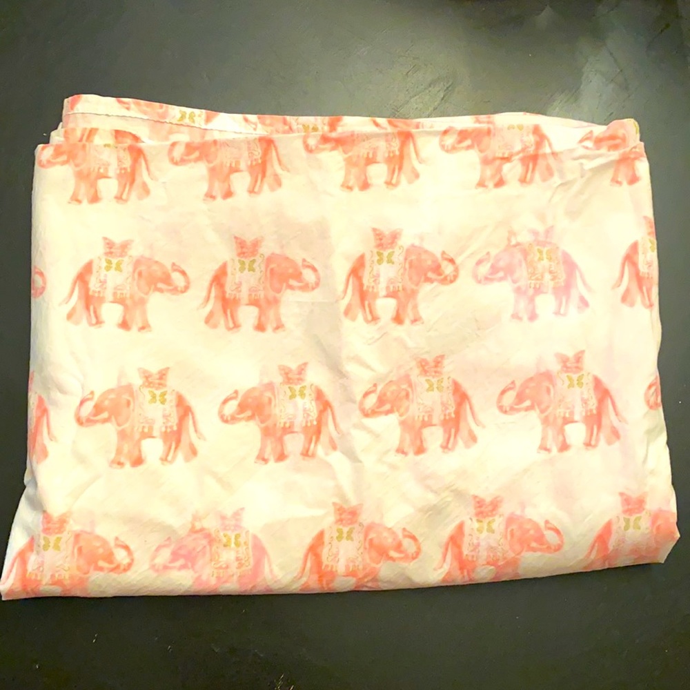 Pottery barn elephant twin flat bed sheet only